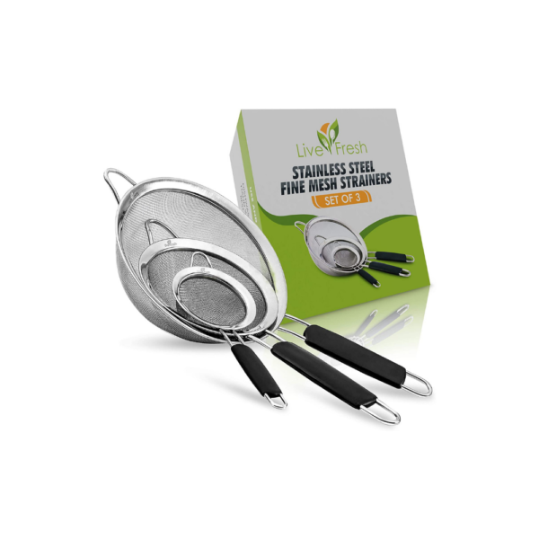 LiveFresh Mesh Strainer Stainless Set